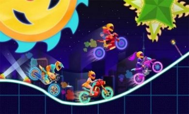 摩托霓虹灯游戏中文版（Moto Bike Neon）图片1