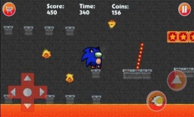 蓝色冒名顶替者大冒险游戏中文版（bleu hedgehog Runner Dash）