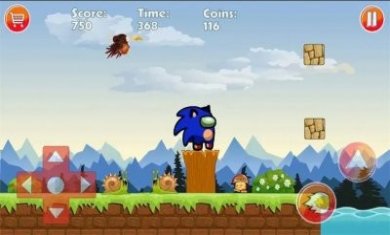 蓝色冒名顶替者大冒险游戏中文版（bleu hedgehog Runner Dash）