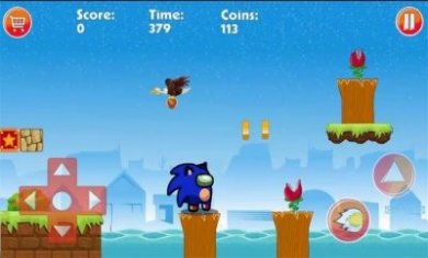 蓝色冒名顶替者大冒险游戏中文版（bleu hedgehog Runner Dash）图片1