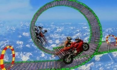 摩托车空中赛道3D游戏安卓版