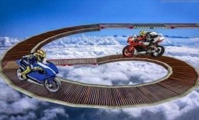 摩托车空中赛道3D游戏安卓版
