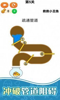 下水道拉杆救救小丑鱼游戏安卓版图片1
